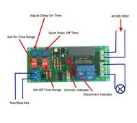 AC110V/120V/220V Timer Infinite Anello Cycle Delay Giro Tempo Relé A Modulo