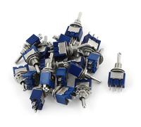 AC125V 6A SPDT ON-OFF-ON 3 perno aggancio Miniature leva interruttore 20pz