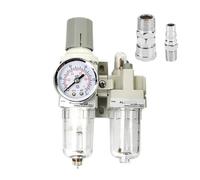 AC2010-02 Pompa 'aria Compressore Filtro 'olio Separatore d'acqua pneumatico Pressione Manuale Scarico Alimentazione(AC2010-02 FITTING)