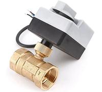 AC220V DN15 DN20 DN25 2 vie 3 fili in ottone motorizzato valvola a sfera 220v attuatore valvola elettrica con interruttore manuale per gas, olio, liquido, acqua (DN20)