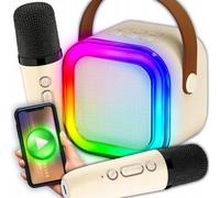 ACA. SPEAKER KARAOKE da 1200 mAh Bluetooth 5.3 2x Microfono LED RGB