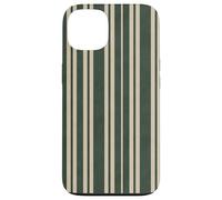 Academia Stripes Old Book Beige e Deep Forest Green Custodia per iPhone 13