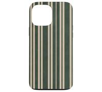 Academia Stripes Old Book Beige e Deep Forest Green Custodia per iPhone 13 Pro Max
