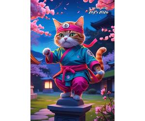 Academic Diary Page a Day a5: " Cat " With Times, Tabs - 12 Months August to July - Small Size - Soft Cover not Spiral Bound non Ring Binder - for Uk Teacher and Kids : Men & Women.