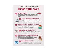 Academic Goals Poster Self Study Success Plan Inspirational Wall Art for Student Classroom Study Room or Homeschool Decor 8x12 inch