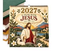 Academic Monthly Weekly Daily Planner 2027 Calendar 12 Month Jesus | January-December Wall Calendar for Home Office School Desk Teacher Student Kids Teen Family