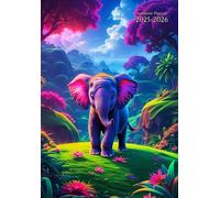 Academic Planner A5 Kids: " Elephant " Canada - Weekly Horizontal With Monthly Calendar, Class Schedule and Note Pages - Dated - 12 Month "August to ... - Gift Ideas For Student: Boys & Girls.