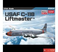 Academy 1/144 USAF C-118 'Liftmaster' US Cargo Aircraft Kit modello in...