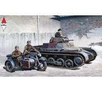 ACADEMY 1/35 GERMAN PANZER I AUSF.B AND MOTORCYCLE