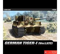 Academy 1/35 GERMAN TIGER-1 Ver.LATE Battle Tank WWII Kit modello in...