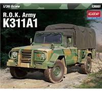 Academy 1/35 ROK ARMY K311A1 5/4ton Truck Car Korea Kit modello in plastica...