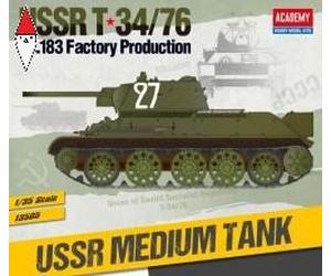ACADEMY 1/35 USSR T-34/76 NO.183 FACTORY PRODUCTION