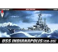 1:350 Academy Uss Indianapolis Kit ACD14107 Modellino