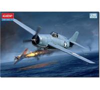 ACADEMY 1/48 KIT AEREO USN F4F 4 WILDCAT BATTLE OF MIDWAY MODELLINO AUTO STATICO