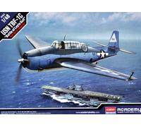 ACADEMY 1/48 KIT AEREO USN TBF 1C BATTLE OF LEYTE GULF MODELLINO AUTO STATICO