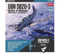 Academy 1/48 USN SB2U-3 Battaglia di Midway US Dive Bomber Kit modello in...