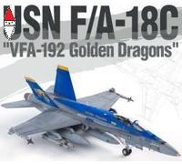1:72 Academy Usn F/A-18C "Vfa-192 Golden Dragons" Kit ACD12564 Modellino