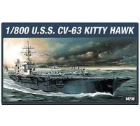 Academy 1/800 U.S.S. CV-63 Kitty Hawk Aircraft Carrier Plastic Model Kit | Iconi