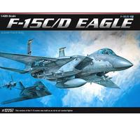 Academy #12257 1/48 F-15C/D Eagle Plastic Model Kit-U.S. Air Superiority Fighter