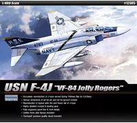 Academy #12305 1/48 USN F-4J VF-84 Jolly Rogers Plastic Model Kit-Iconic Carrier