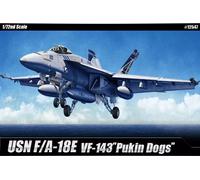 Academy #12547 1/72 USN F/A-18E Super Hornet VFA-143 "Pukin' Dogs" Plastic Model
