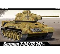 Academy #13502 1/35 German T-34/76 747(r) WWII Tank Plastic Model Kit - Cattu...