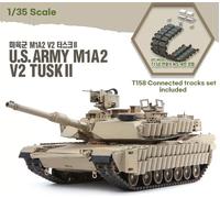 Academy #13504 Scala 1/35 M1A2 V2 TUSK II Tank Model Kit - US Army Military