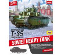 Academy #13517 1/35 T-35 Soviet Heavy Tank Plastic Model Kit-Multi-Turretted ...