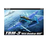 Academy TBM-3" USS Bunker Hill Airplane Model Building Kit, Navy