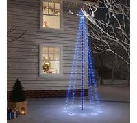 ACAGALA Albero di Natale a LED con picchetti, 3108 LED, a forma di cono illuminato, per esterni con stren, 300 x 100 cm, grande albero luminoso, da giardino illuminato con picchetti, blu