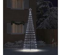 ACAGALA Albero di Natale a LED con picchetti, 400 cm, 800 LED, a forma di cono, illuminato, per esterni, con stella, albero di Natale con picchetti, decorazione natalizia, piramide luminosa, luce