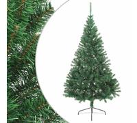 ACAGALA - Albero di Natale artificiale da 210 cm, mezzo albero da parete verde, abete con supporto, albero di Natale decorativo con rami in PVC, decorazione natalizia fai-da-te