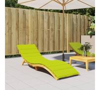 ACAGALA Cuscino per sedia a sdraio, 200 x 60 x 3 cm, colore verde acceso, impermeabile, per sdraio da giardino, cuscino imbottito in tessuto Oxford con elastico e nastri, per esterni, balcone