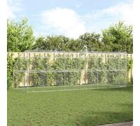 ACAGALA Gabbia Cane Esterno, 600 cm Box per Cani e Animali Domestici in MetalloCon 1 Porta Bloccabile e Tetto in Rete Acciaio, Argento