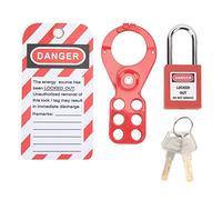 Acagala Lockout Tagout Kit con sicurezza HaSP Padlock Loto Tag Keys Manipolazioni per apparecchiature industriali (1,5 in/38 mm)