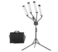 ACAGALA Luce video flessibile a 4 bracci a LED per fotografia, 3200 K-5600 K, dimmerabile, con supporto per telefono + treppiede in metallo da 1,6 m/63 pollici + borsa per lo streaming live vlogging