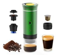 ACAGALA Macchina da caffè portatile auto casa viaggio macchina da caffè elettrica 3 in 1 senza fili funziona con capsule e caffè macinato 15 bar mini caffettiera a freddo
