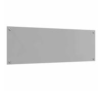 ACAGALA Pannello da parete per cucina in vetro temperato, 120 x 40 cm, pannello posteriore in vetro, protezione dagli schizzi per cucine moderne, grigio chiaro