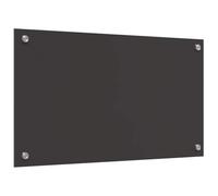 ACAGALA Pannello da parete per cucina in vetro temperato, 70 x 40 cm, pannello posteriore in vetro, protezione dagli schizzi per cucine moderne, grigio scuro