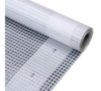 ACAGALA Telone impermeabile con occhielli, 1,5 x 5 m, pellicola a griglia, resistente agli strappi, resistente ai raggi UV, telone trasparente per giardino, serra