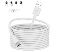 ACAGET 5M Cavo Micro USB per XIAOMI Mi 360°Camera (1080p) per Camera 2K/Pro | Cavi di Prolunga di Alimentazione Telecamere di Sicurezza per XIAOMI Mi/YI/Cloud Camera,Wyze/Nest/Arlo Q/Furbo Dog Cam,Bianco