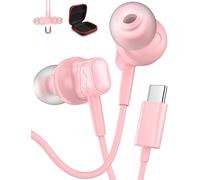 ACAGET Auricolari USB C con Microfono per iPhone 17 16 Pro per OnePlus 15R | Cuffie USB C per Samsung A16 A17 A56 S26 S25 Magnetici Cuffie Tipo C HiFi Stereo Auricolari con Filo Tipo C per Pixel 10 9a 8