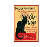 acalur Poster su tela Le Chat Noir, decorazione artistica da parete per soggiorno, camera da letto, 30 x 45 cm