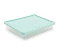 Acan - Confezione da 3 vassoi friorifici di stoccaggio con coperchio, in plastica, riutilizzabili, servire cibo, snack, prodotto in Spagna - 4 litri - 34 x 27 x 6,5 cm - Colore pastello casuale