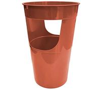 Acan Tradineur Portaombrelli in plastica - Supporto Ombrello Rotondo - Ideale sia per la casa che per le aree di pubblico - Ø 28 x 50 cm - Marrone