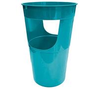 Acan Tradineur Portaombrelli in Plastica - Supporto Ombrello Rotondo - Ideale sia per la casa che per le aree di pubblico - Ø 28 x 50 cm - Turchese