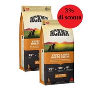 Acana Heritage Puppy Large Breed 2x17kg - 3% di sconto in un set