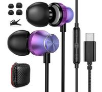 ACANDYA Cuffie USB C, auricolari USB Type C per iPad 10 11 per iPhone 17 Pro Air 16 15 Plus Pixel 10 Pro Fold, cuffie cablate con microfono, controllo del volume, isolamento acustico, stereo HiFi