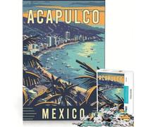 Acapulco's Coastal Charm Puzzle da 1000 pezzi per adulti | 38x52cm Gioco per famiglie: interazione genitore-figlio rafforzamento dell'amore tra le coppie.