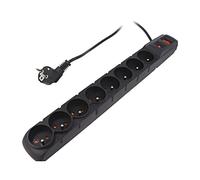 ACAR S8 1.5M BLACK Presa elettrica: presa di sicurezza: 8 230VAC 10A nero HS